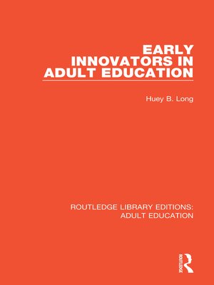 cover image of Early Innovators in Adult Education
